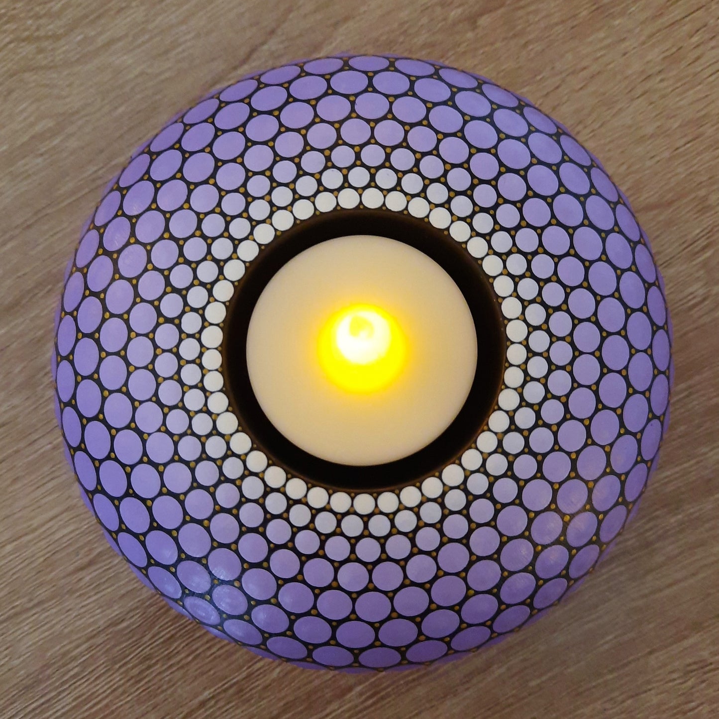 *****Purple Tea Light Candle Holder