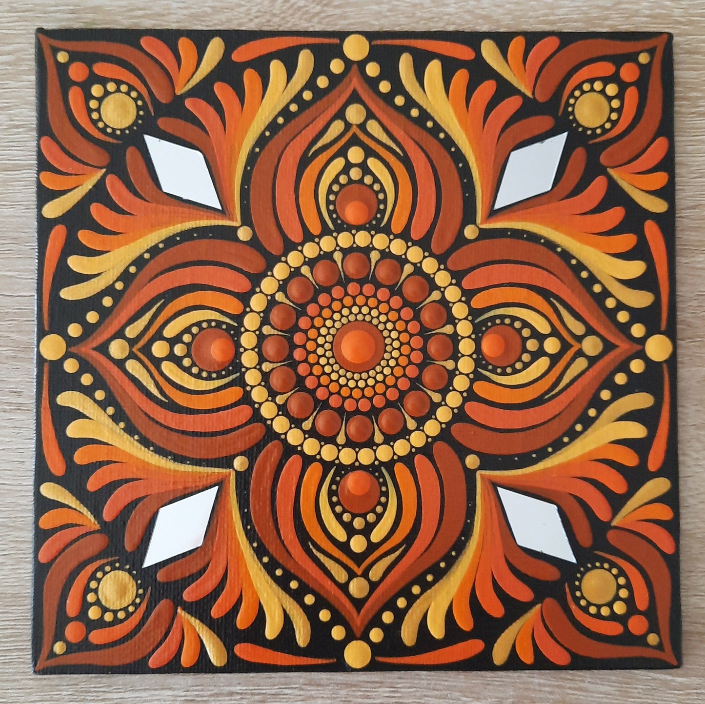 **6" Orange Mandala