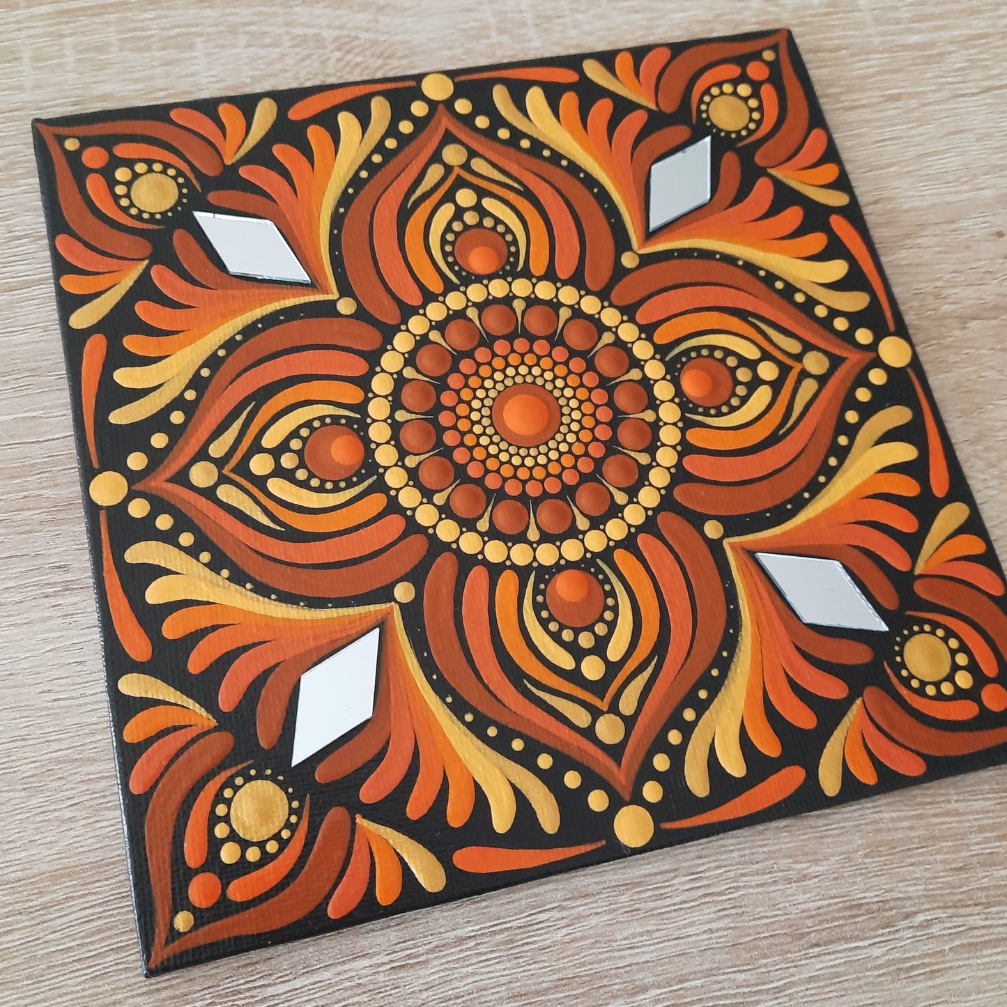 **6" Orange Mandala