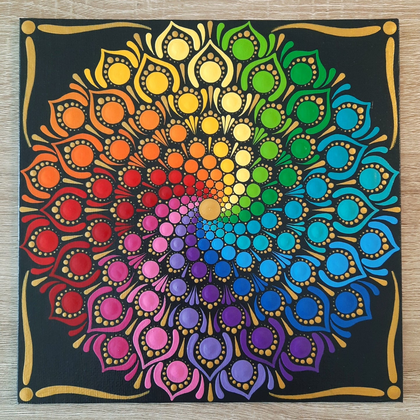 *****8" Rainbow Mandala