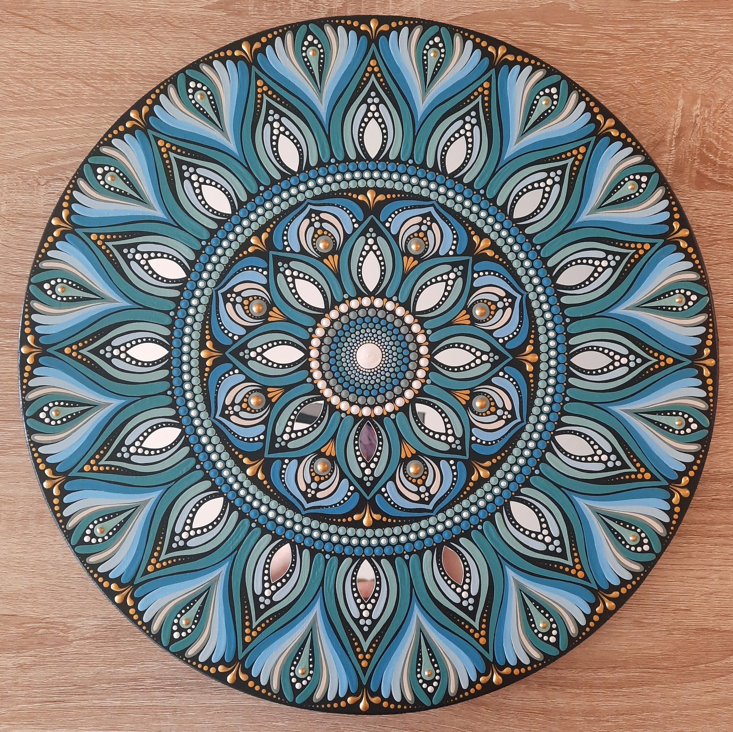 *****16" Neutral Blue Mandala