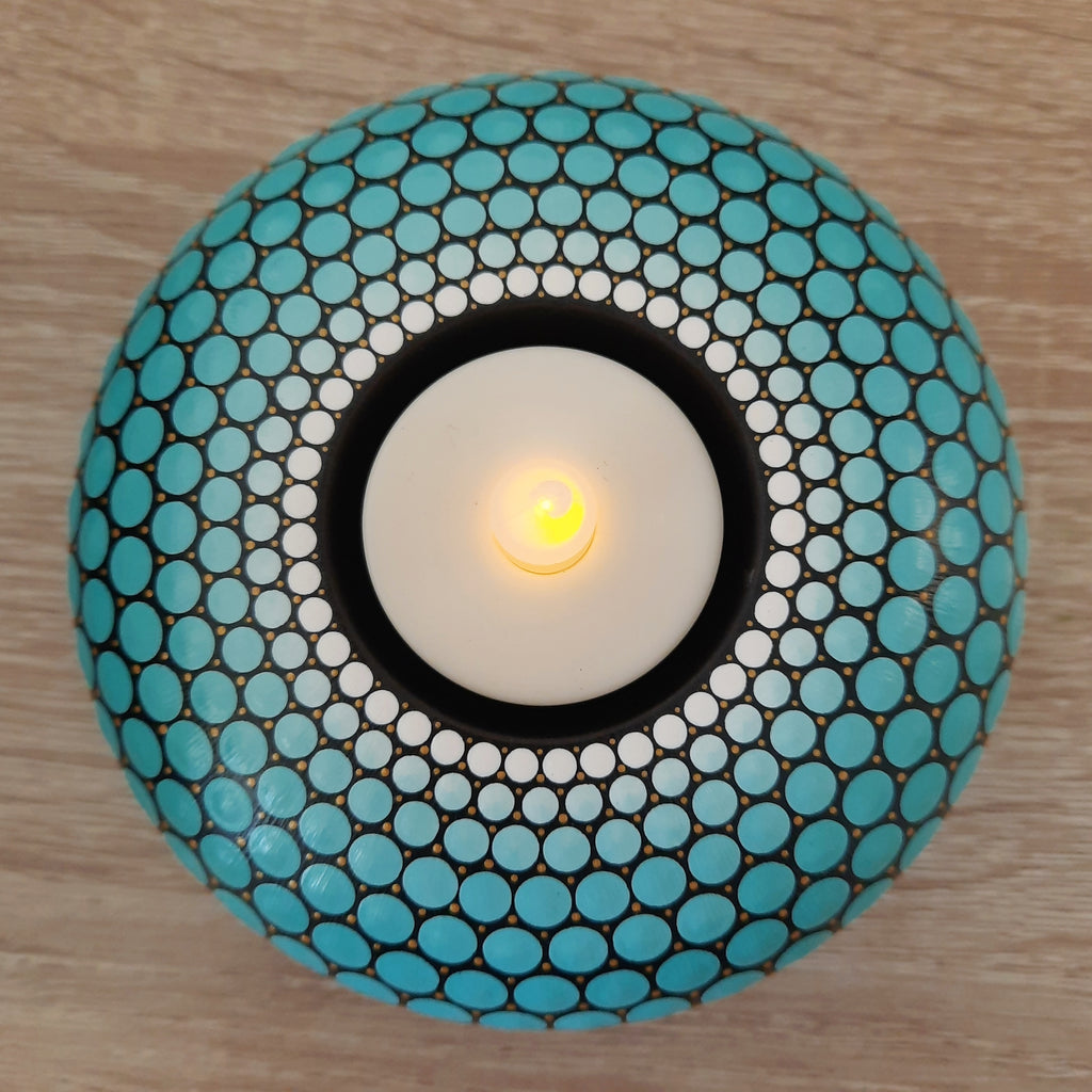 Turquoise Tea Light Candle Holder