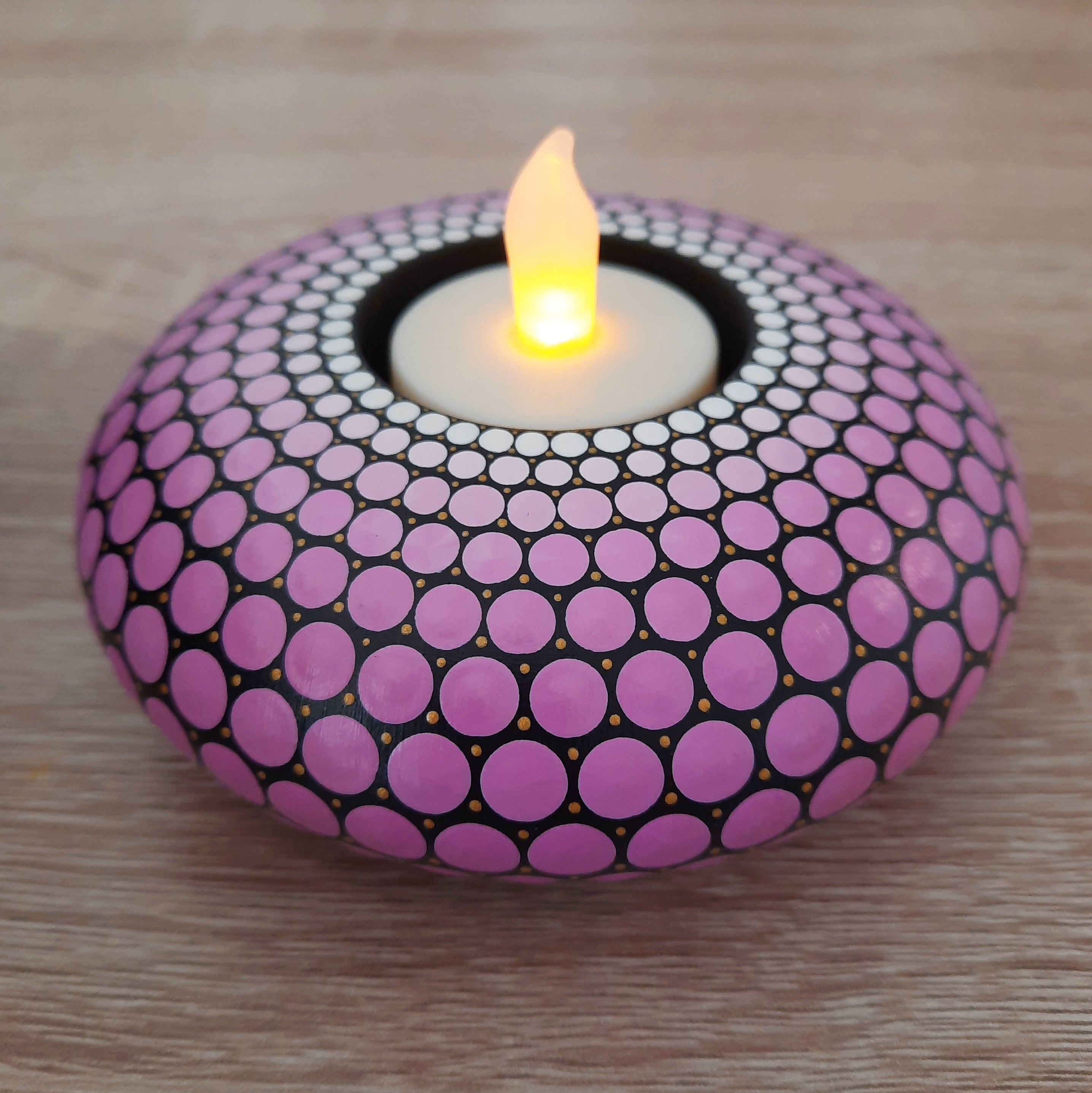 Pink Tea Light Candle Holder