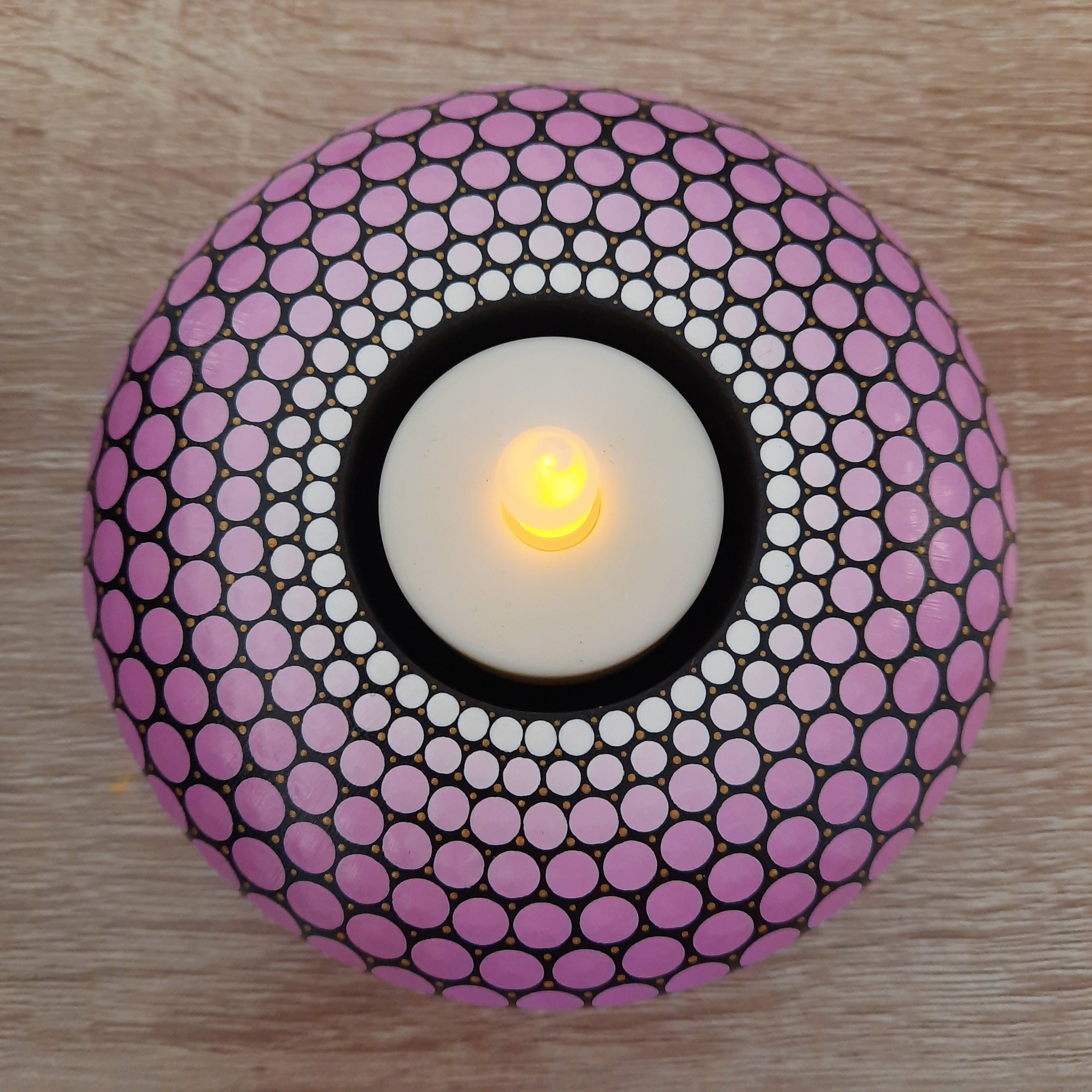 Pink Tea Light Candle Holder