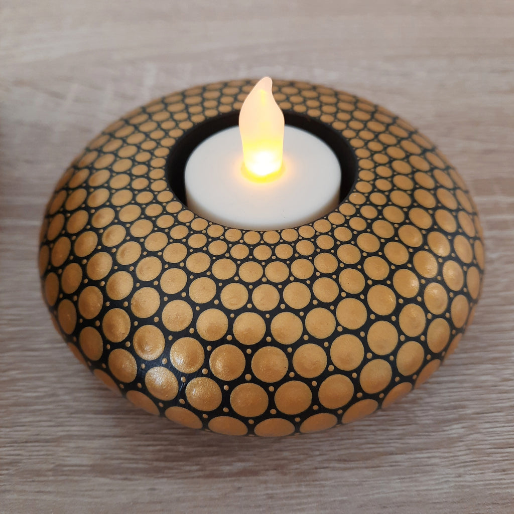 Gold Tea Light Candle Holder