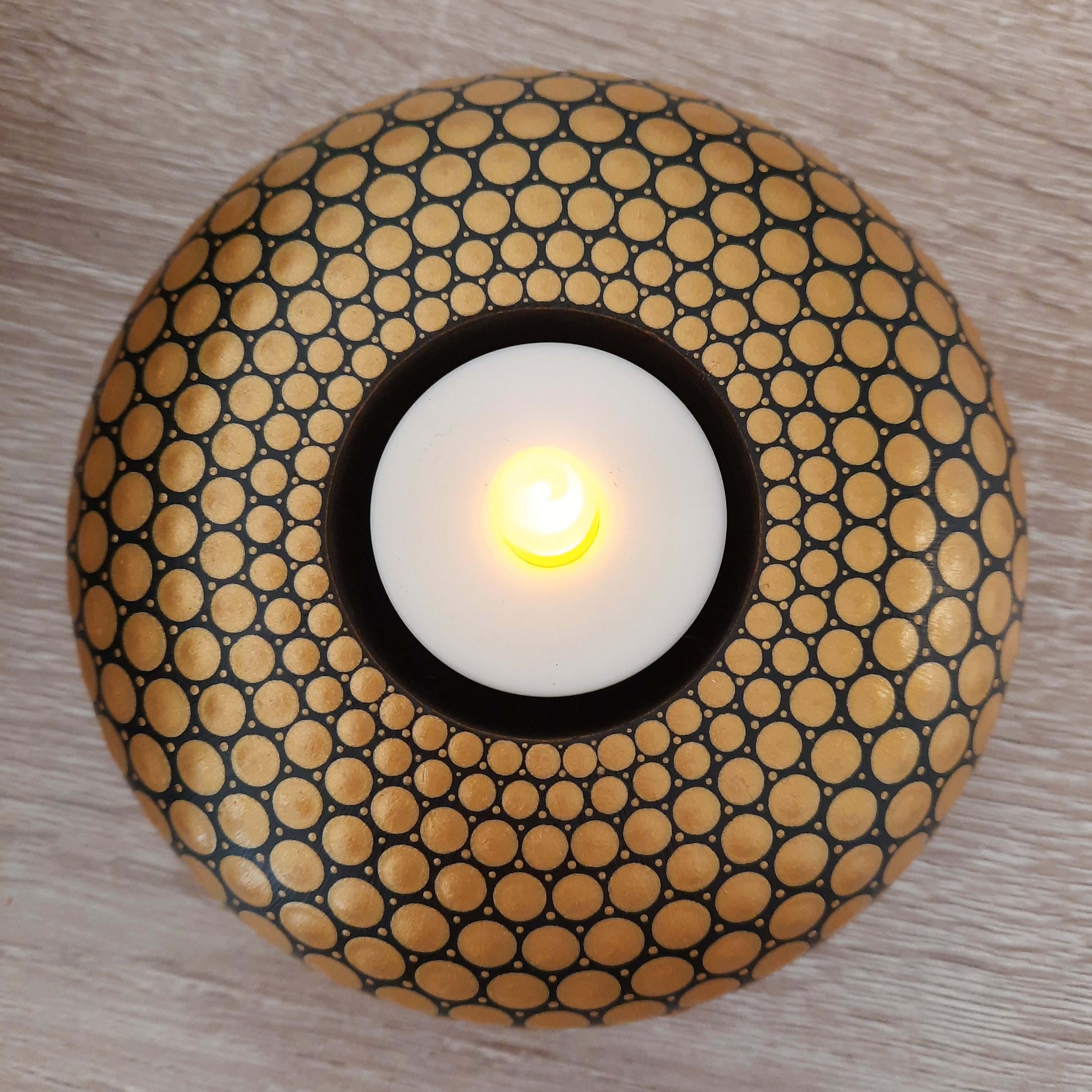 Gold Tea Light Candle Holder
