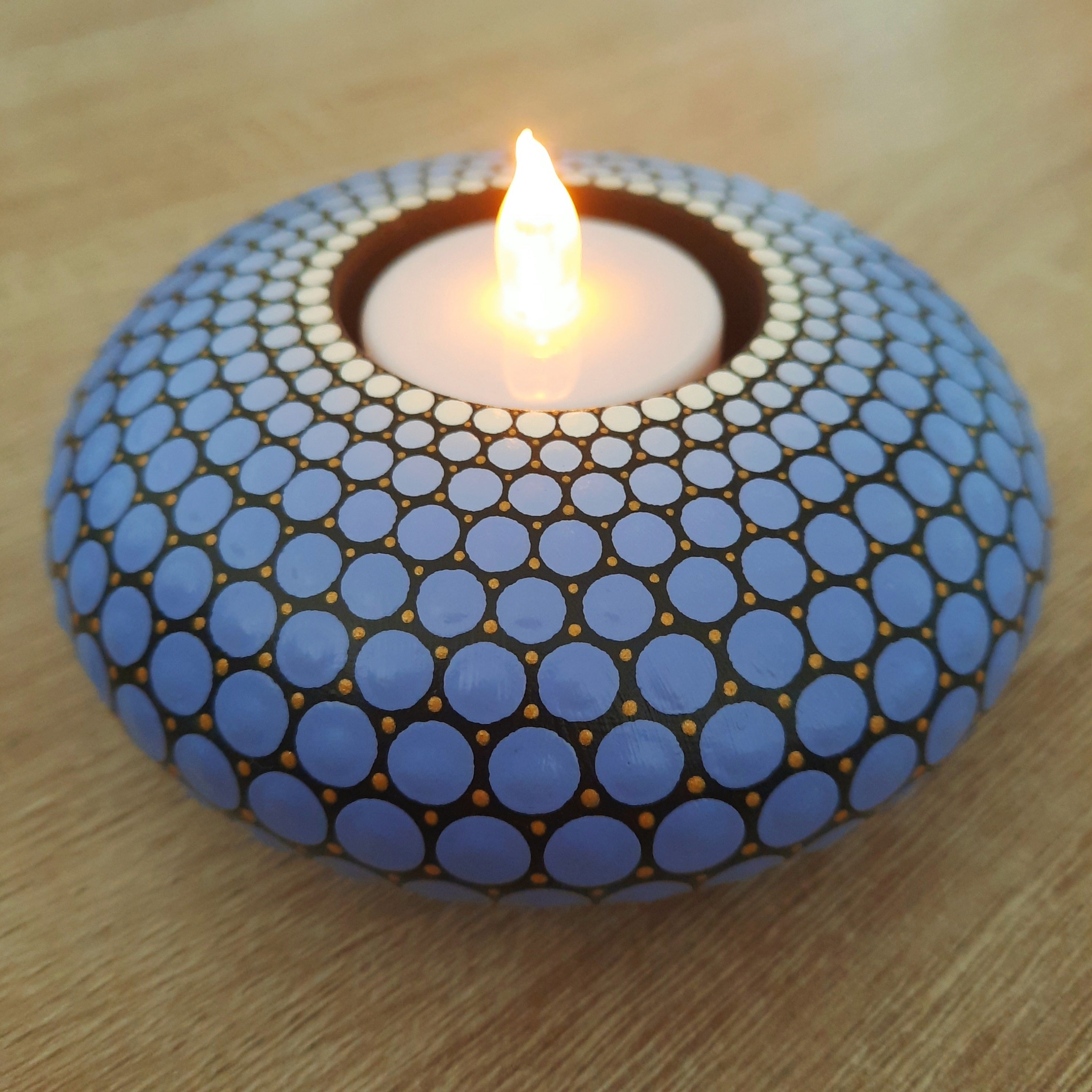 Periwinkle Tea Light Candle Holder