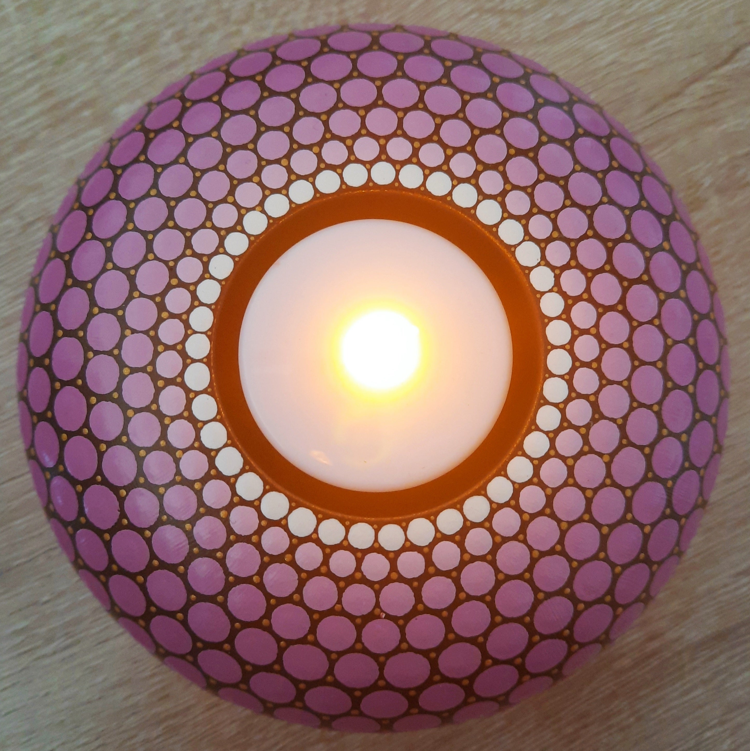 Plum Tea Light Candle Holder