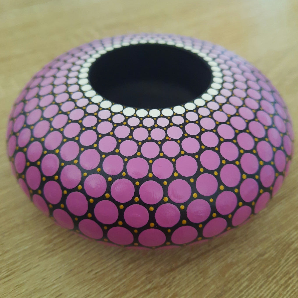 Plum Tea Light Candle Holder