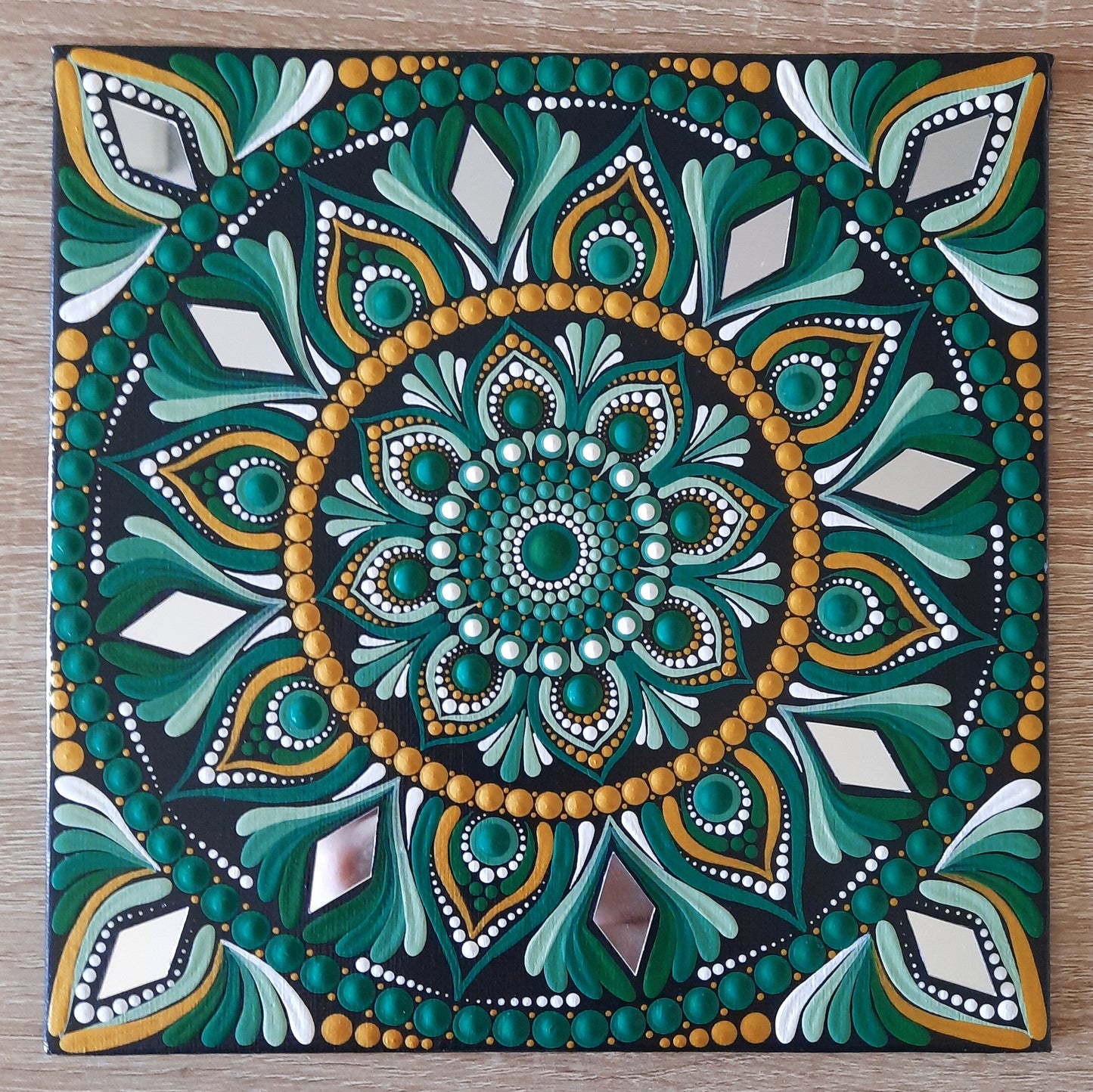 ****8" Green Mandala