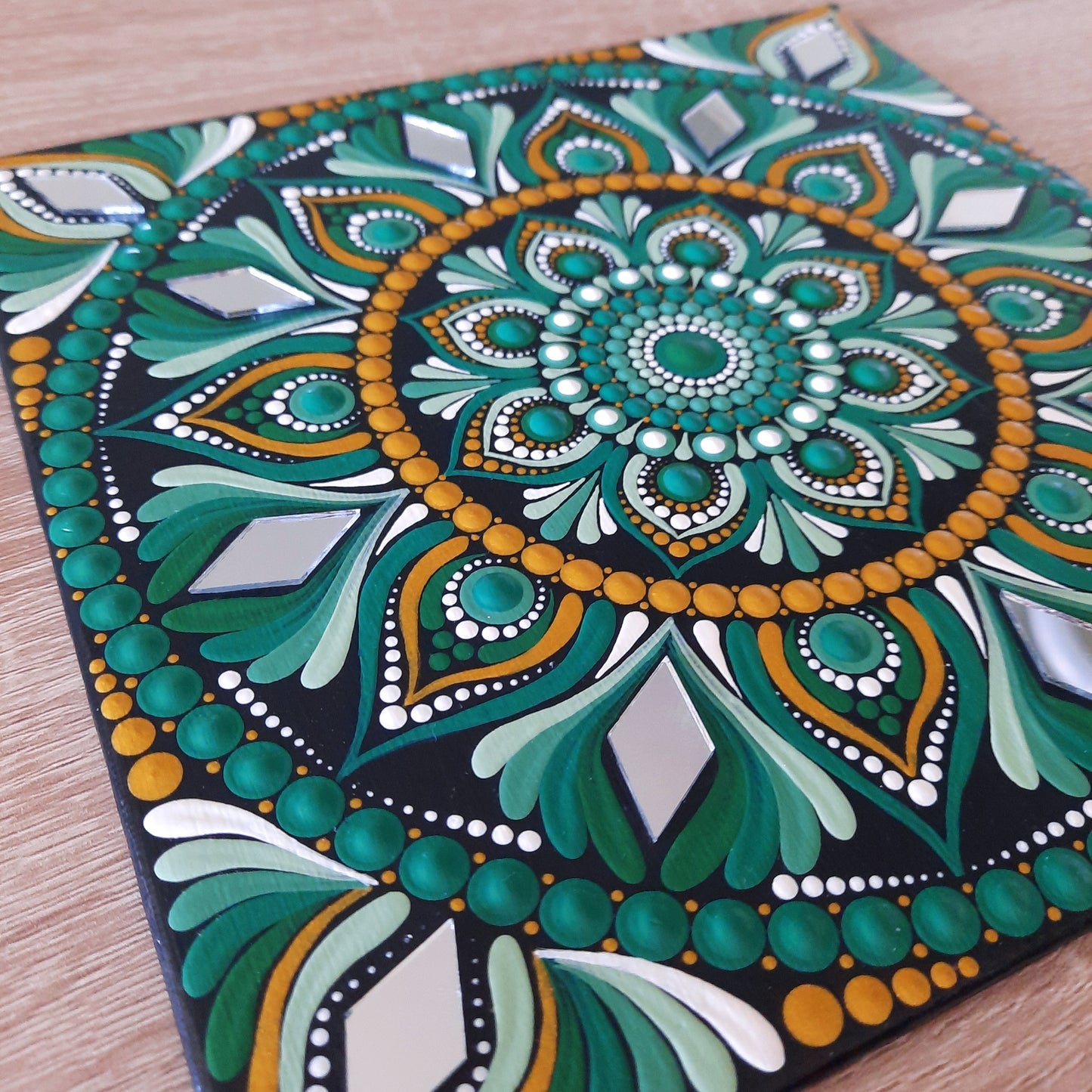 ****8" Green Mandala