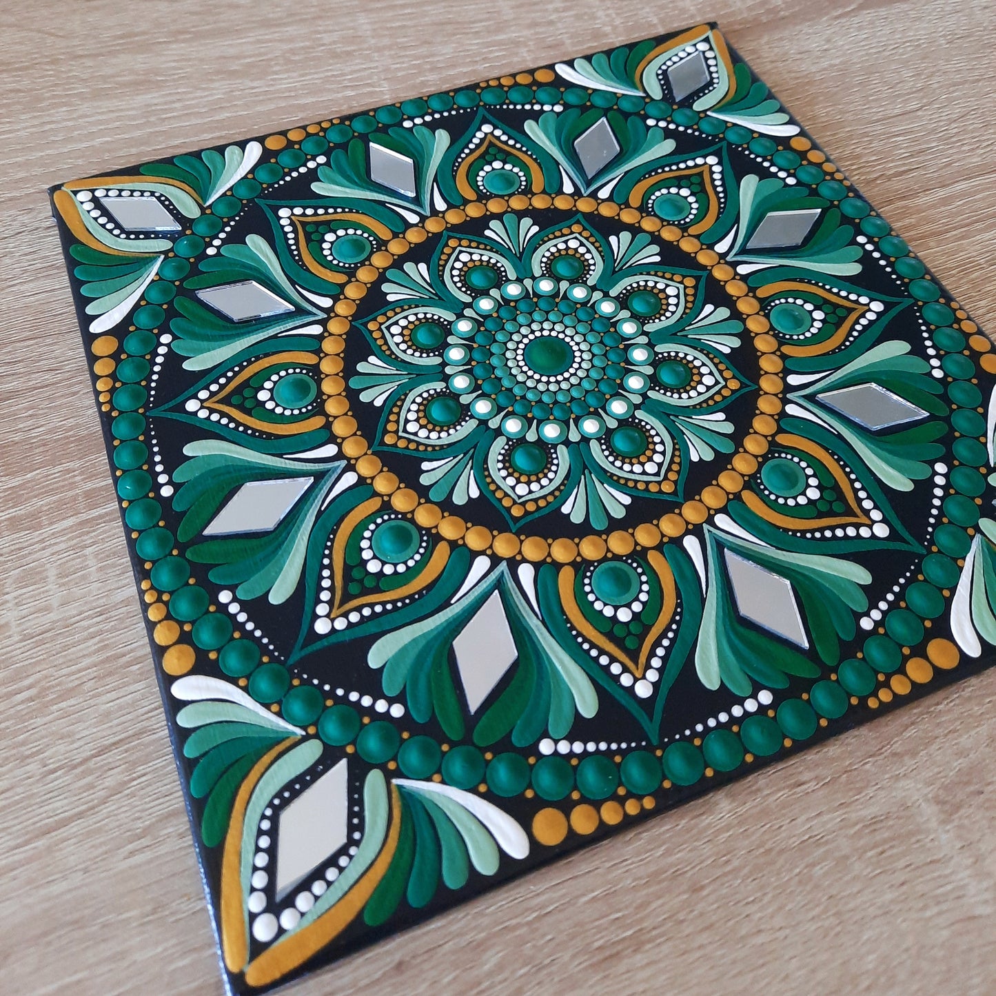 ****8" Green Mandala