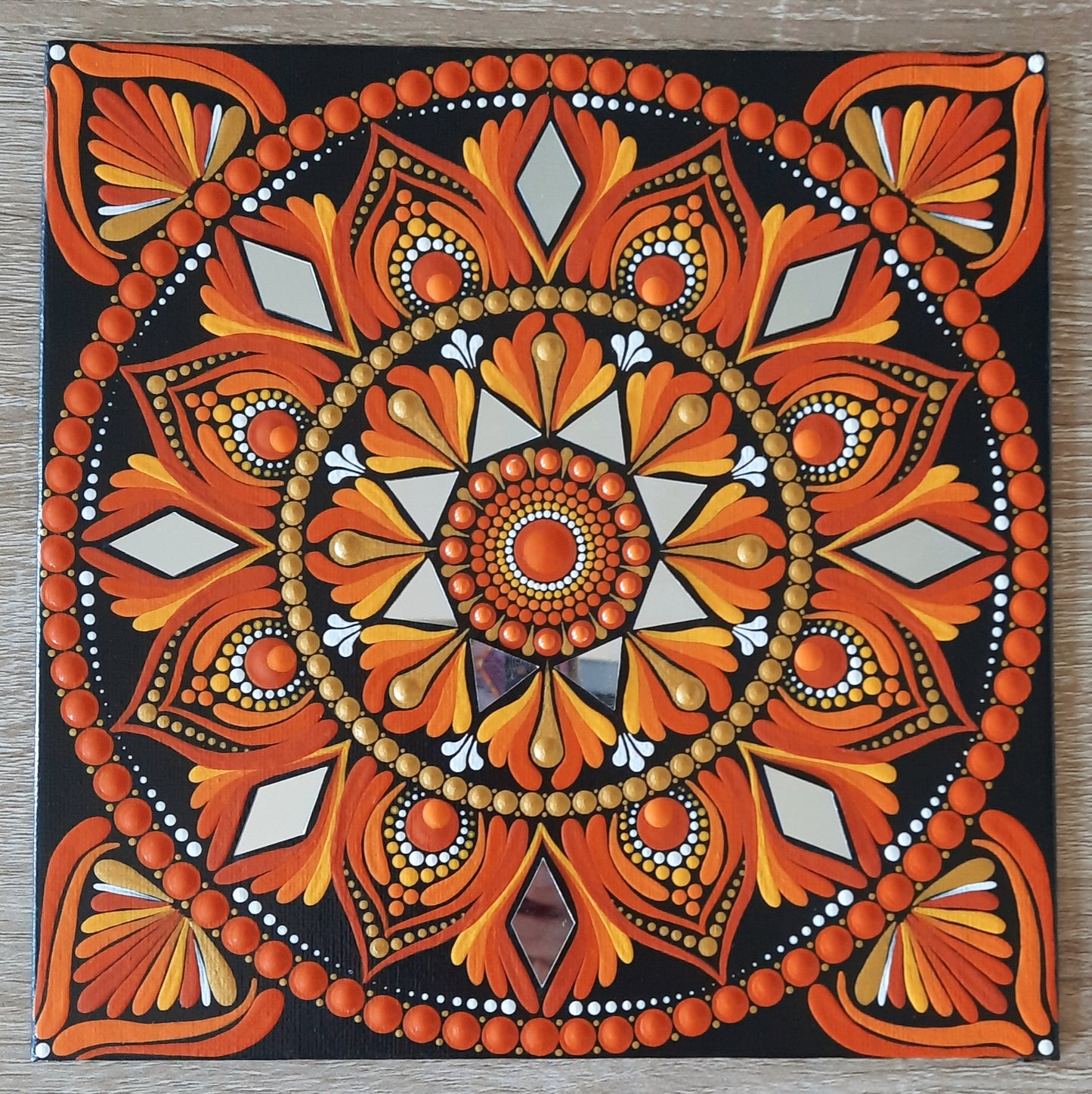 ****8" Orange Mandala