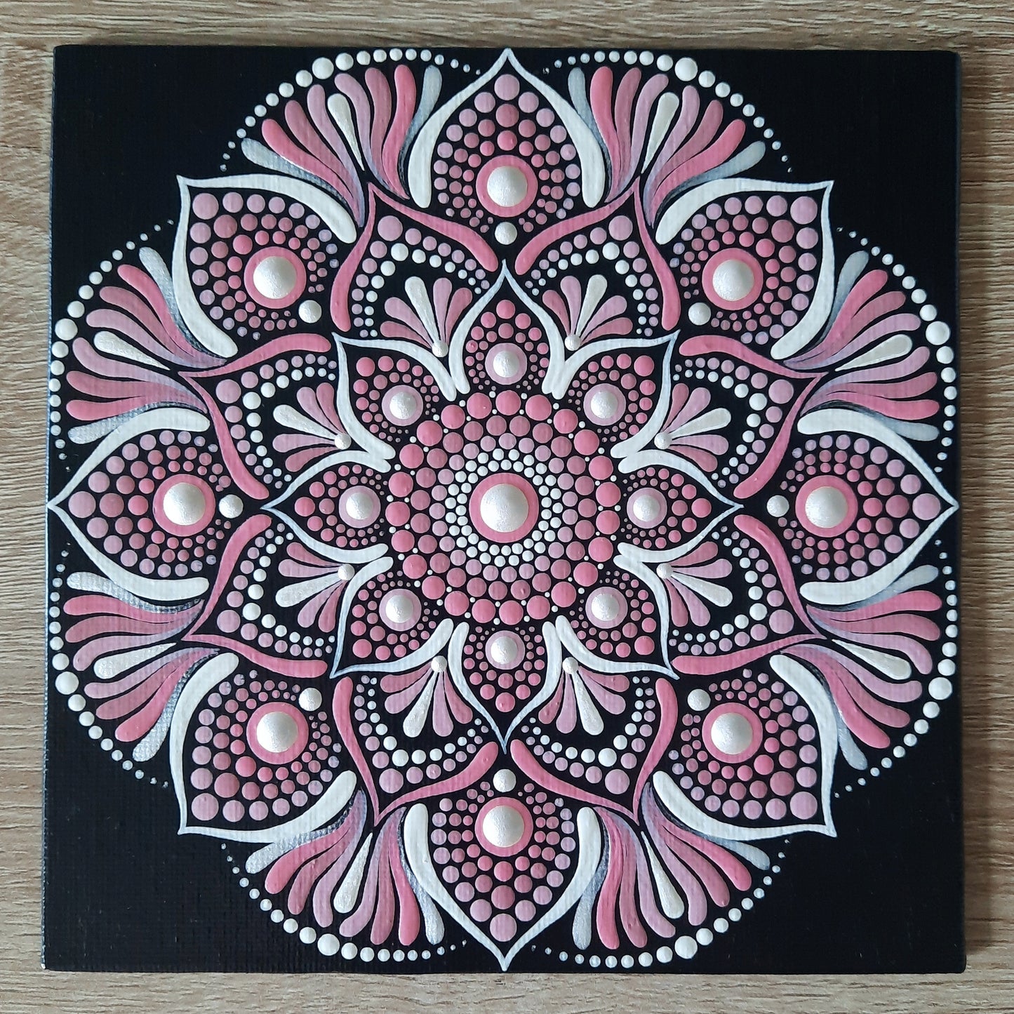 6" Pink & Pearl Mandala