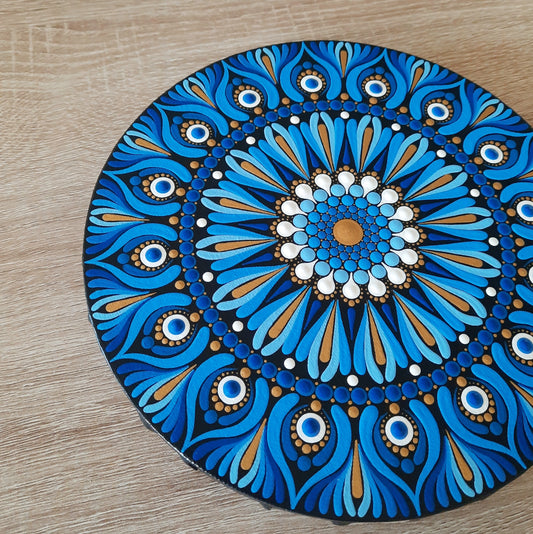 ***8" Blue Mandala