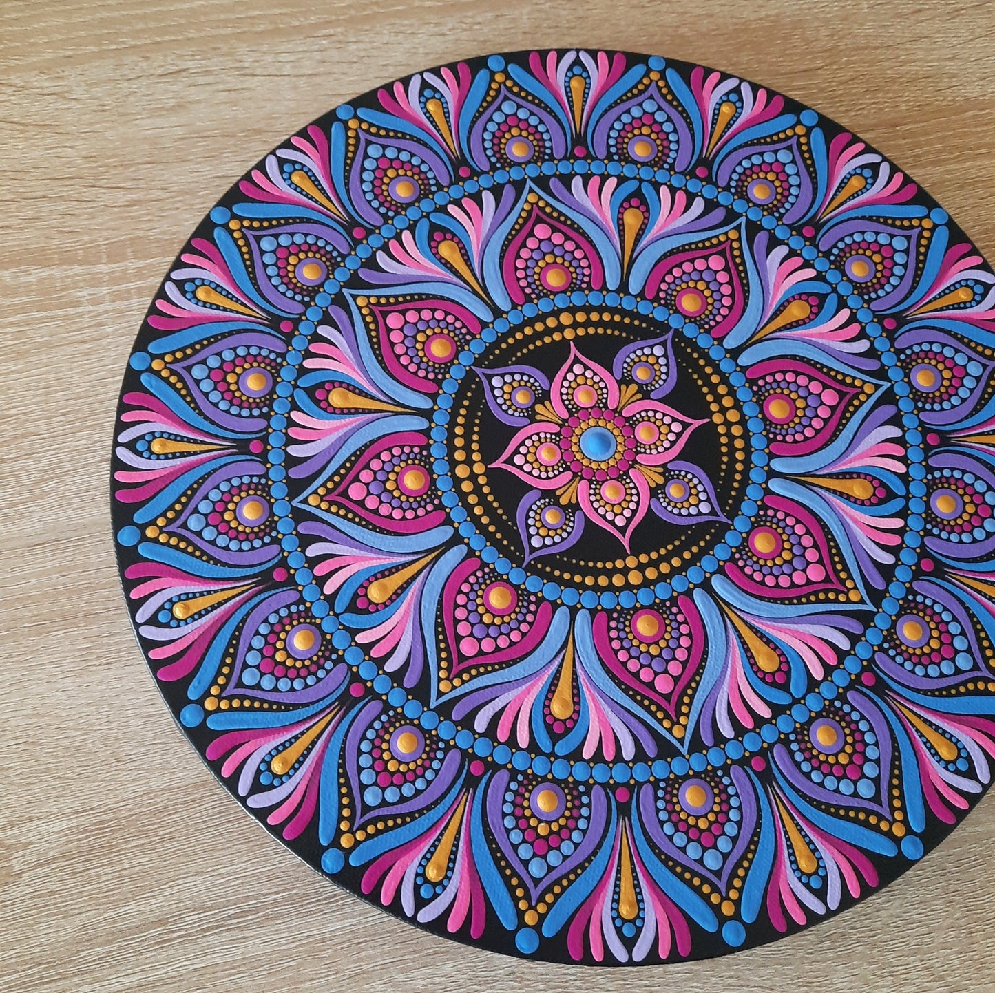 ****12" Periwinkle Pink Purple Mandala