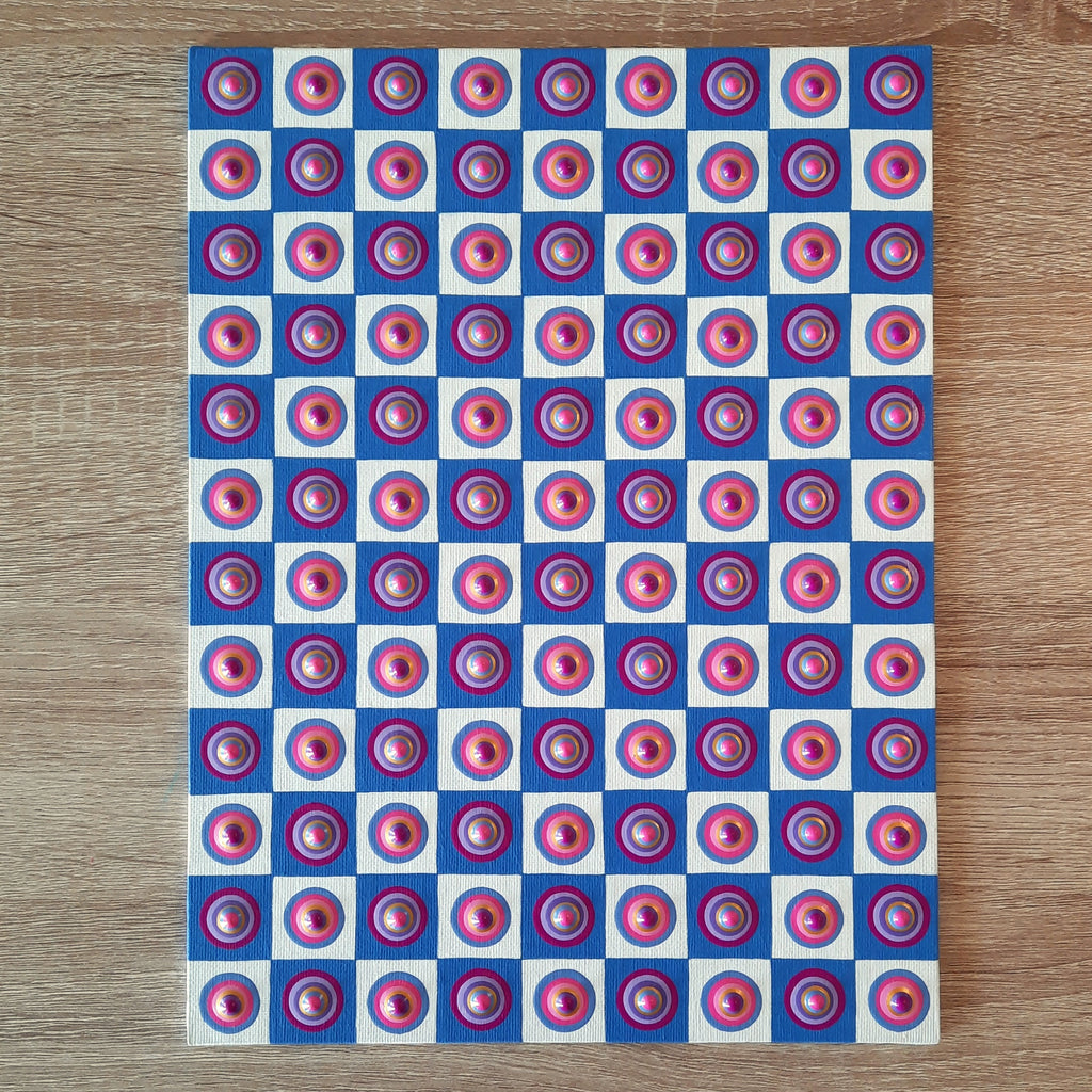 9x12" Multi-Colored Checkered Art