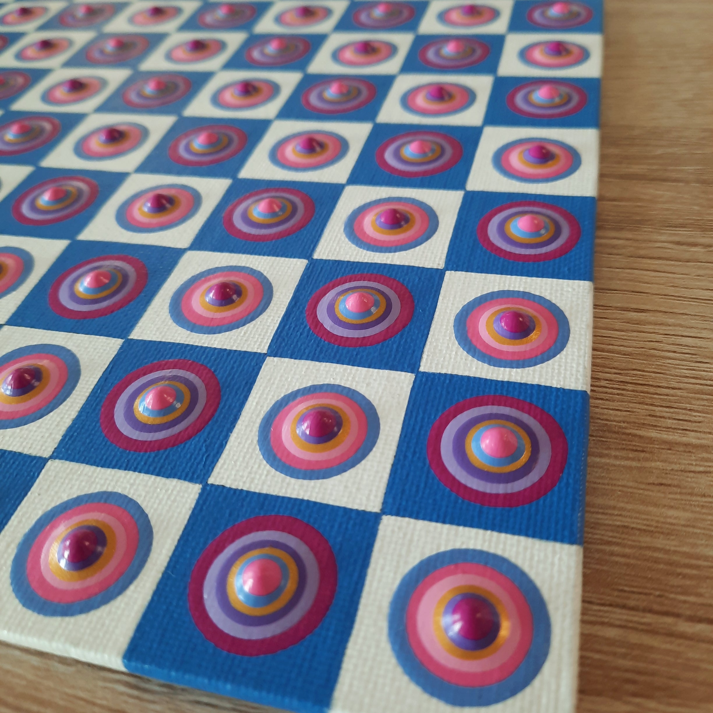 9x12" Multi-Colored Checkered Art