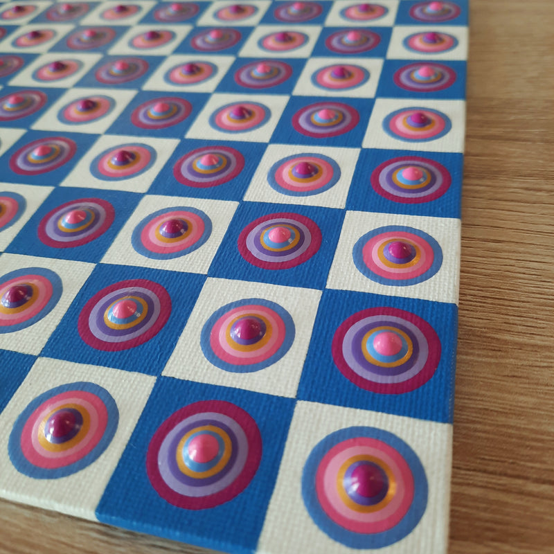 9x12" Multi-Colored Checkered Art