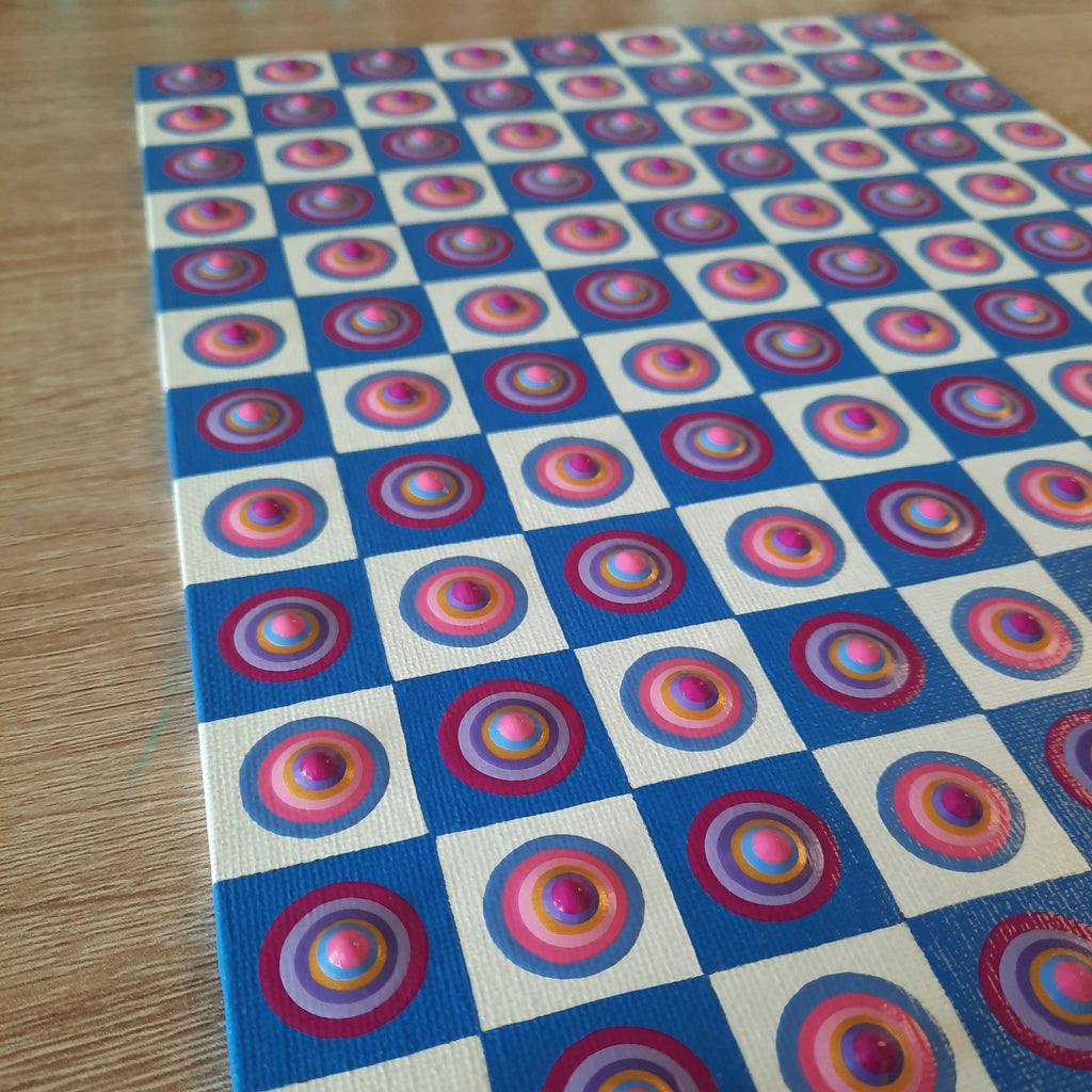 9x12" Multi-Colored Checkered Art