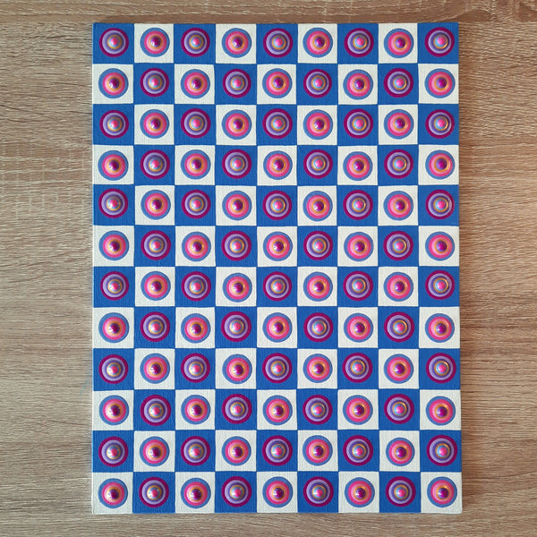 9x12" Multi-Colored Checkered Art