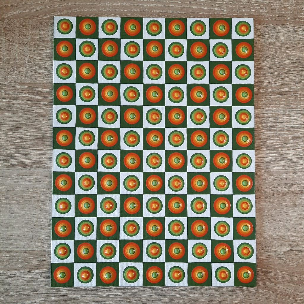 9x12" Retro Checkered Art