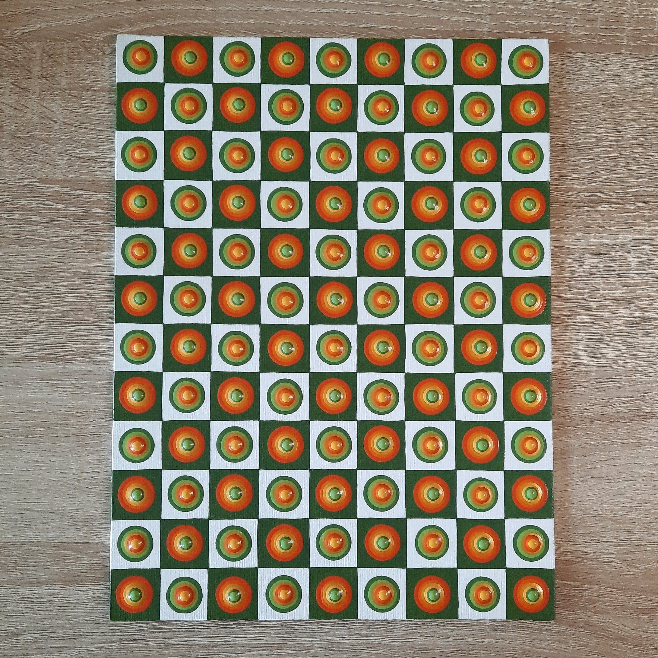 9x12" Retro Checkered Art