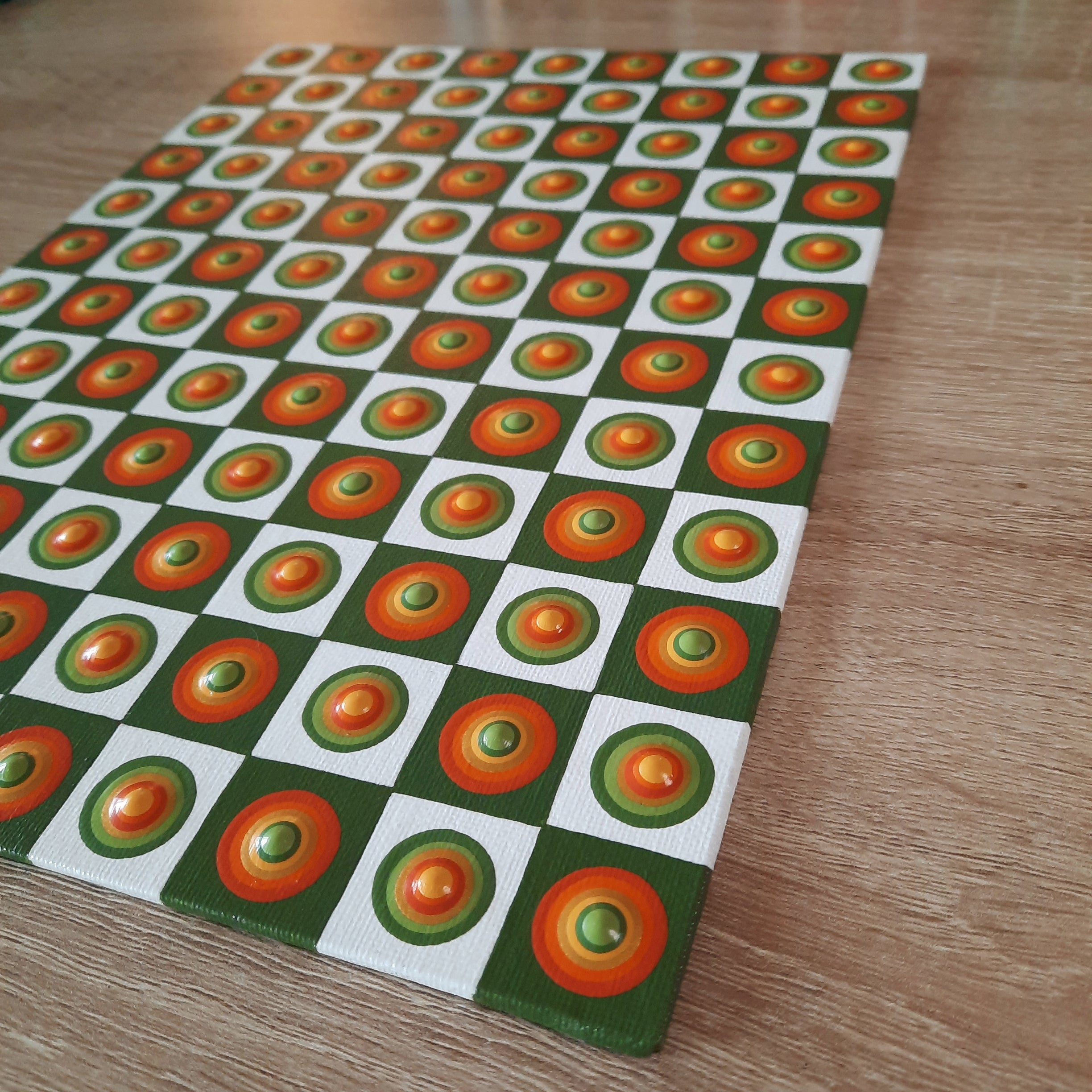 9x12" Retro Checkered Art