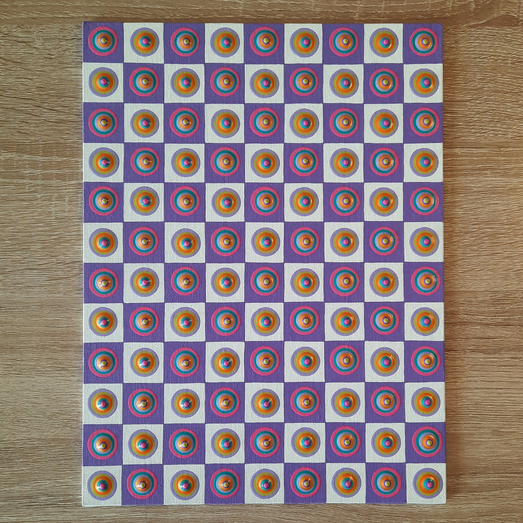 9x12" Multi-Colored Checkered Art