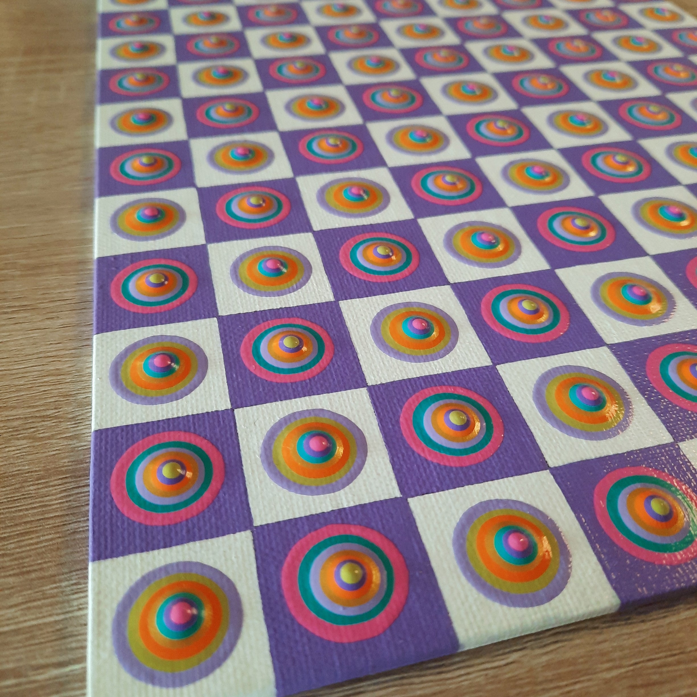 9x12" Multi-Colored Checkered Art