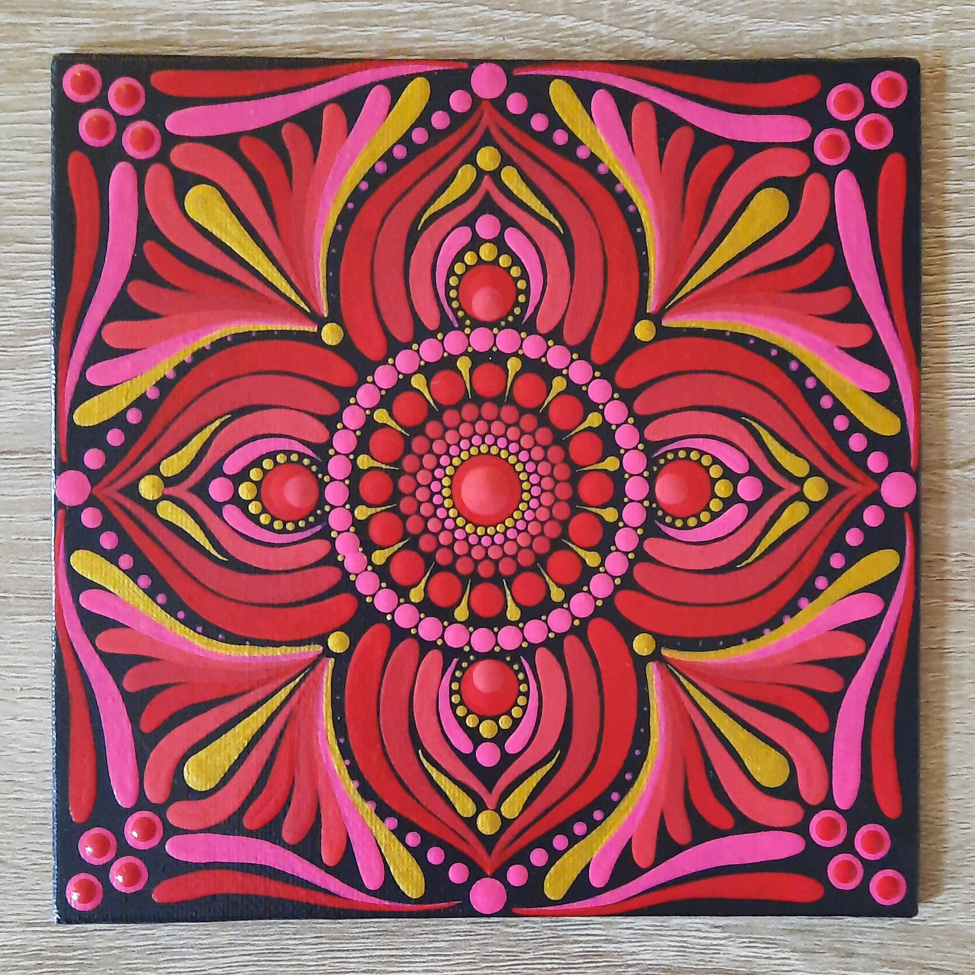 6" Red Mandala