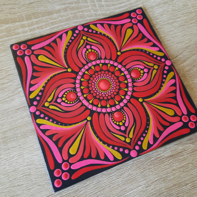 6" Red Mandala