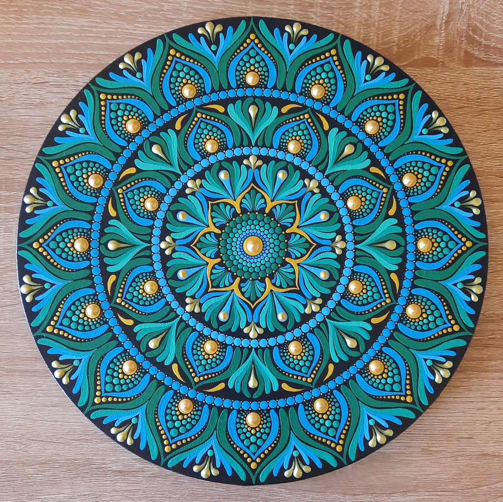 12" Turquoise Mandala