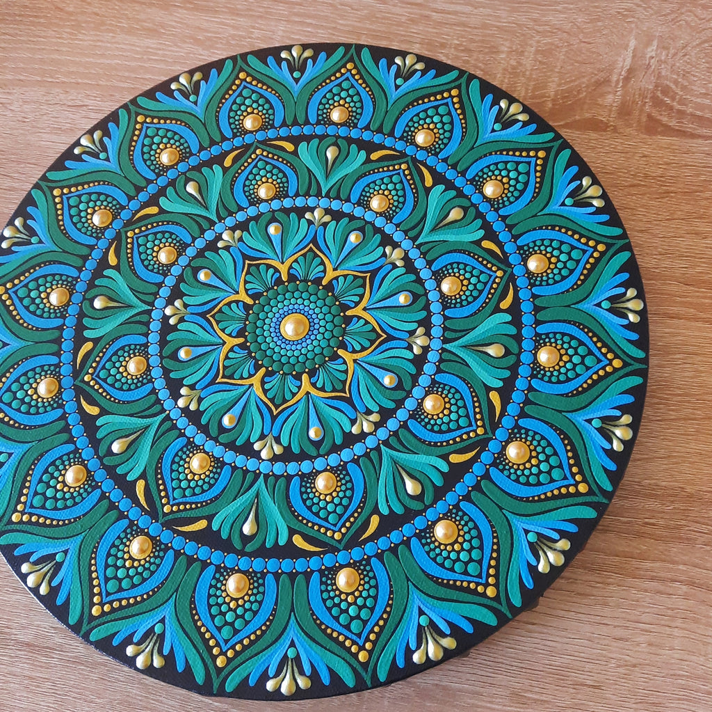 12" Turquoise Mandala