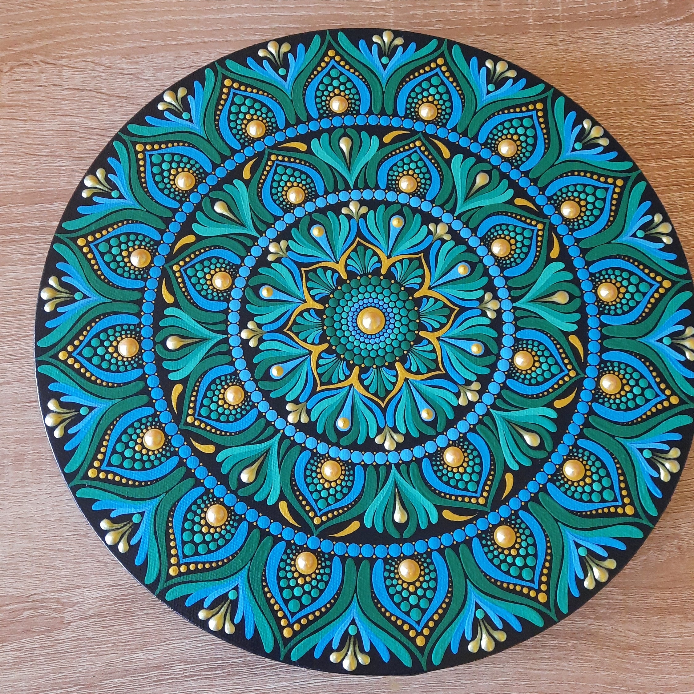 12" Turquoise Mandala