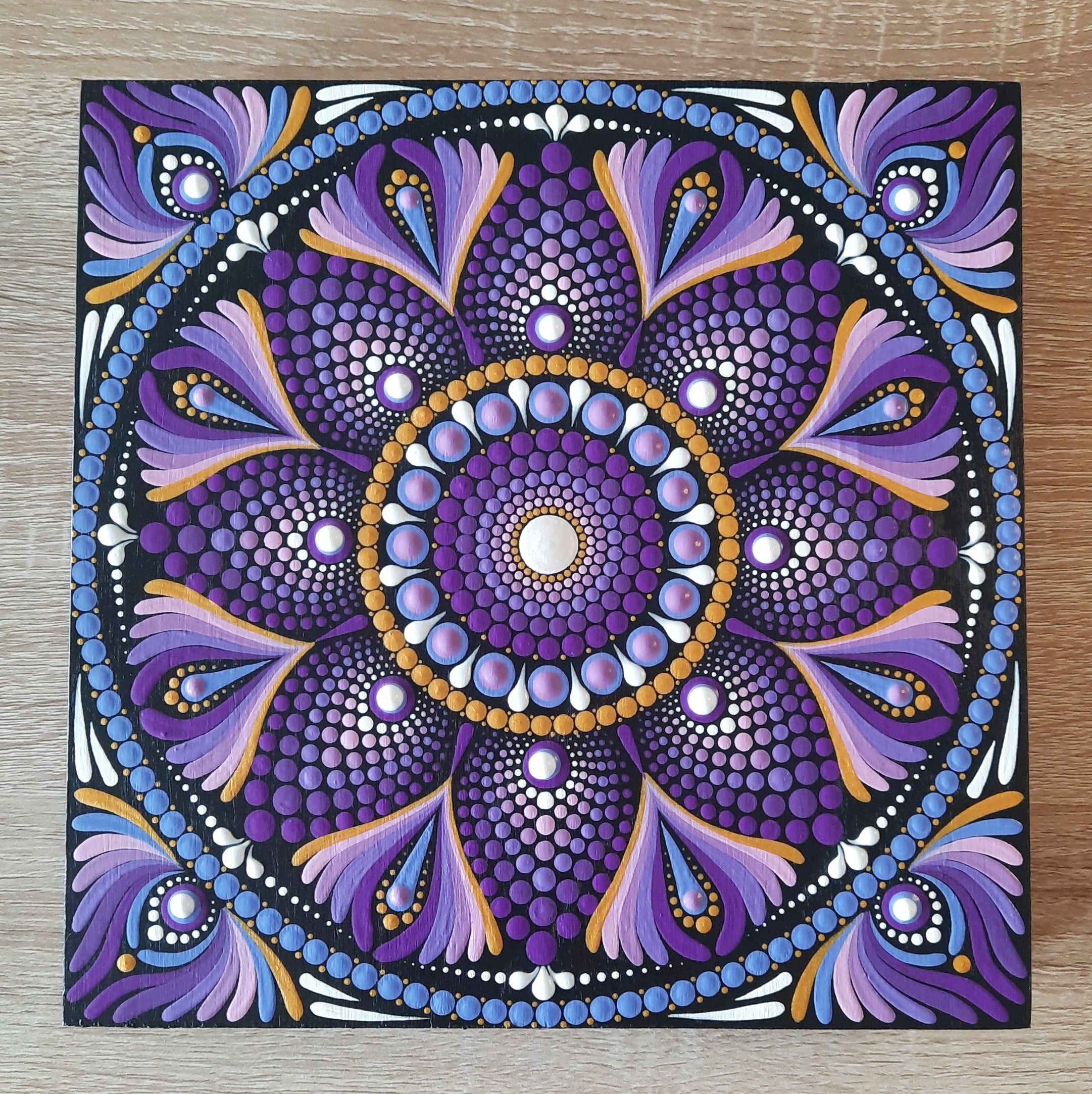 8" Purple Periwinkle Mandala