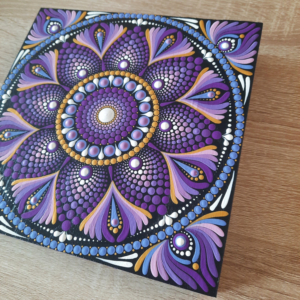 8" Purple Periwinkle Mandala