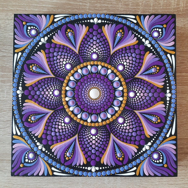 8" Purple Periwinkle Mandala