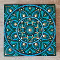 8" Blue Green Mandala