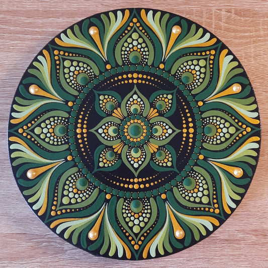 ***8" Green Mandala