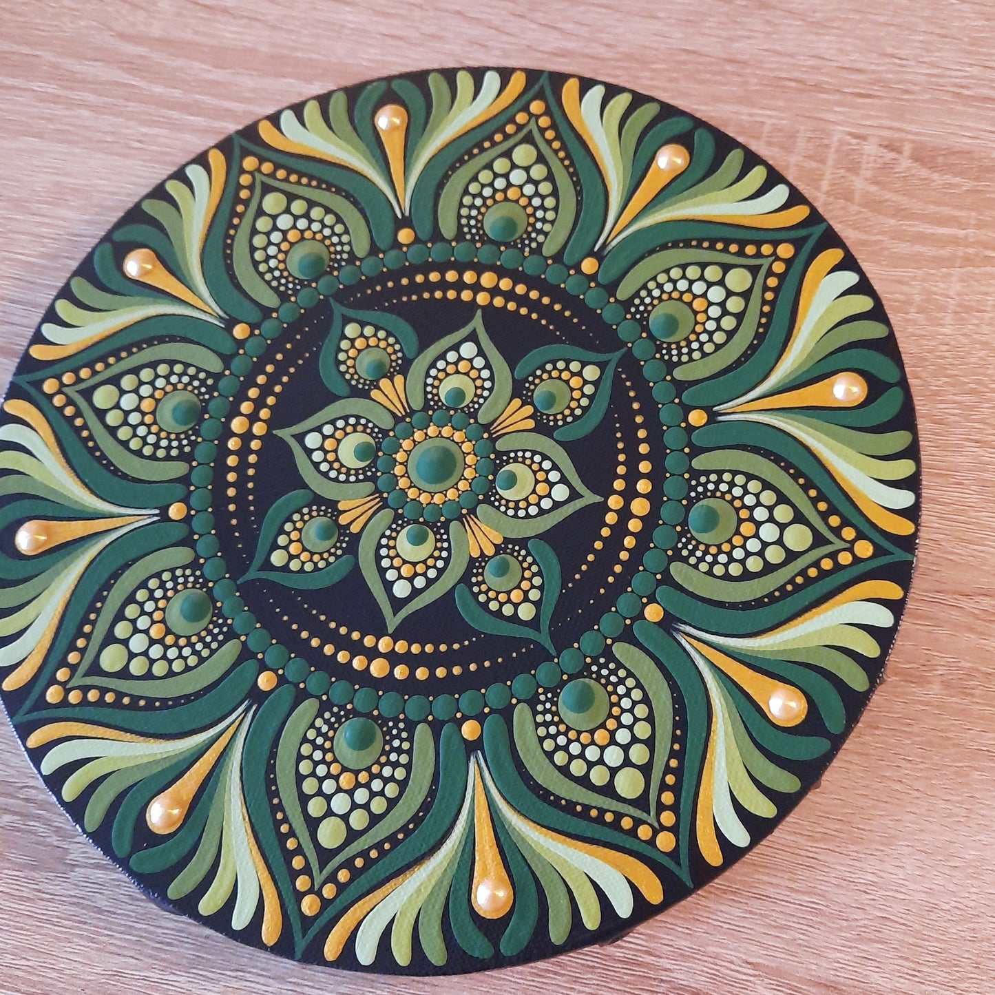 ***8" Green Mandala