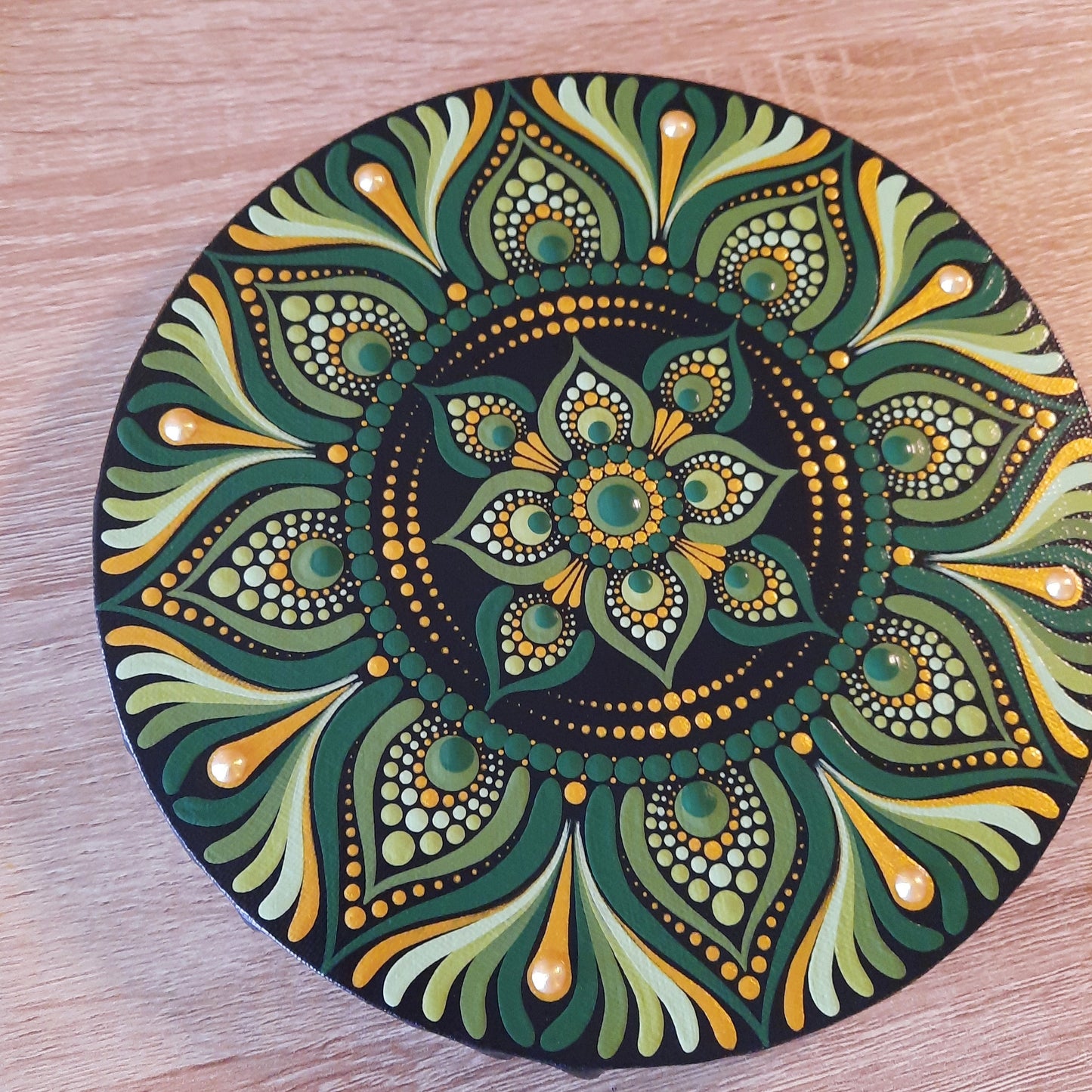 ***8" Green Mandala