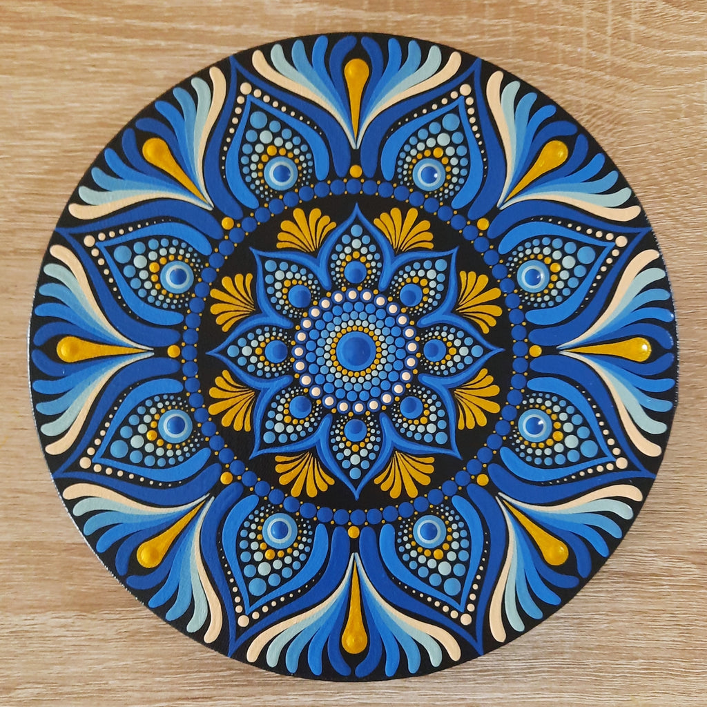 8" Blue Mandala
