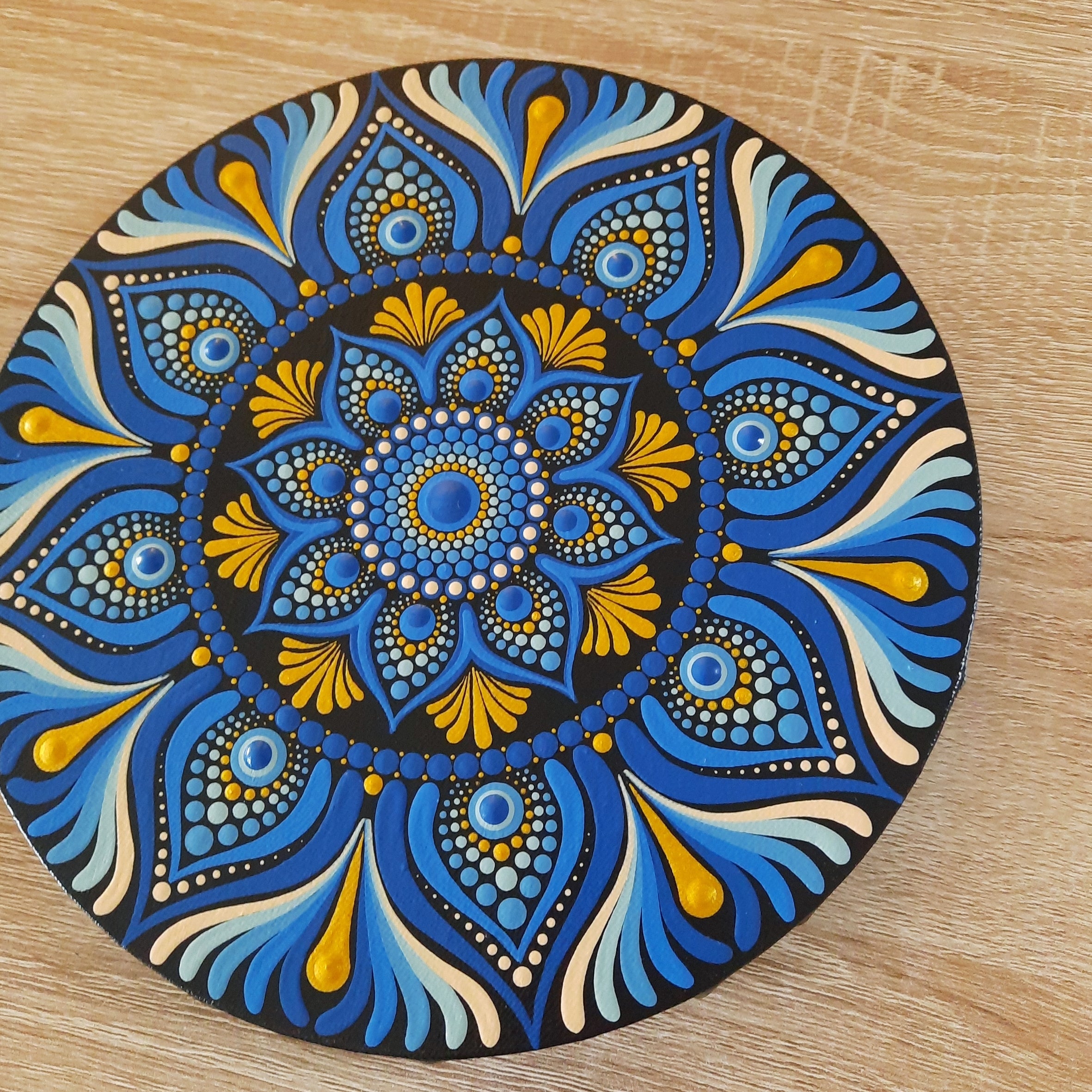 8" Blue Mandala