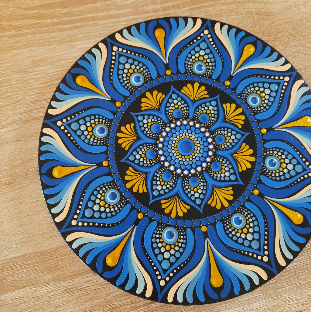 8" Blue Mandala