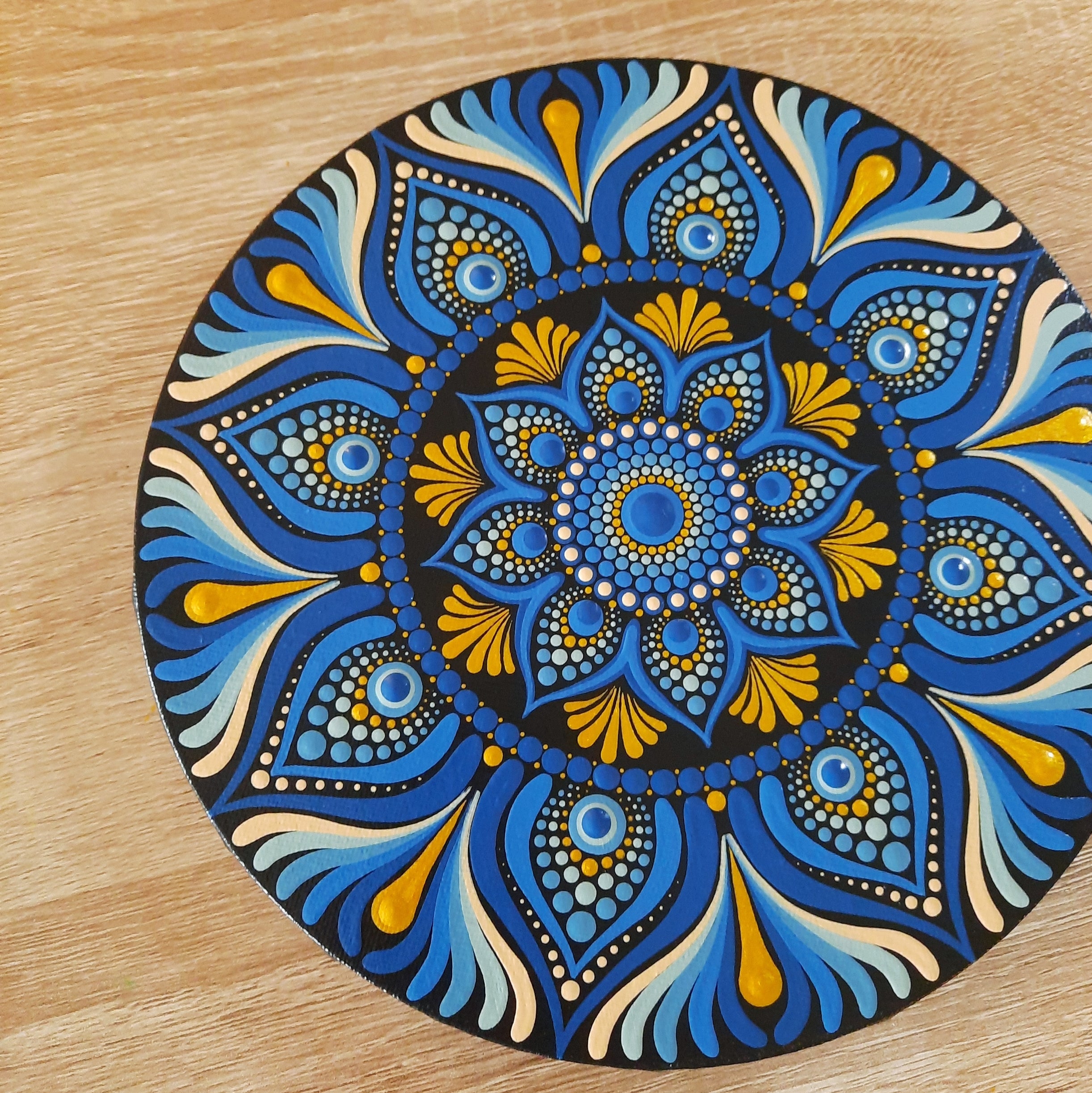8" Blue Mandala