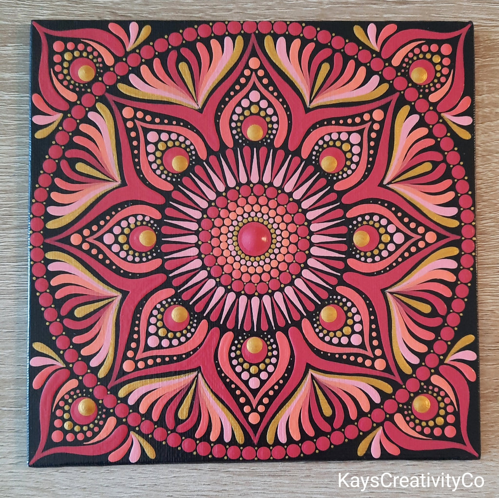 6" Coral Mandala