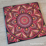 6" Coral Mandala