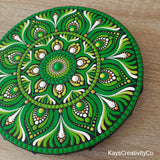 8" Bright Green Mandala