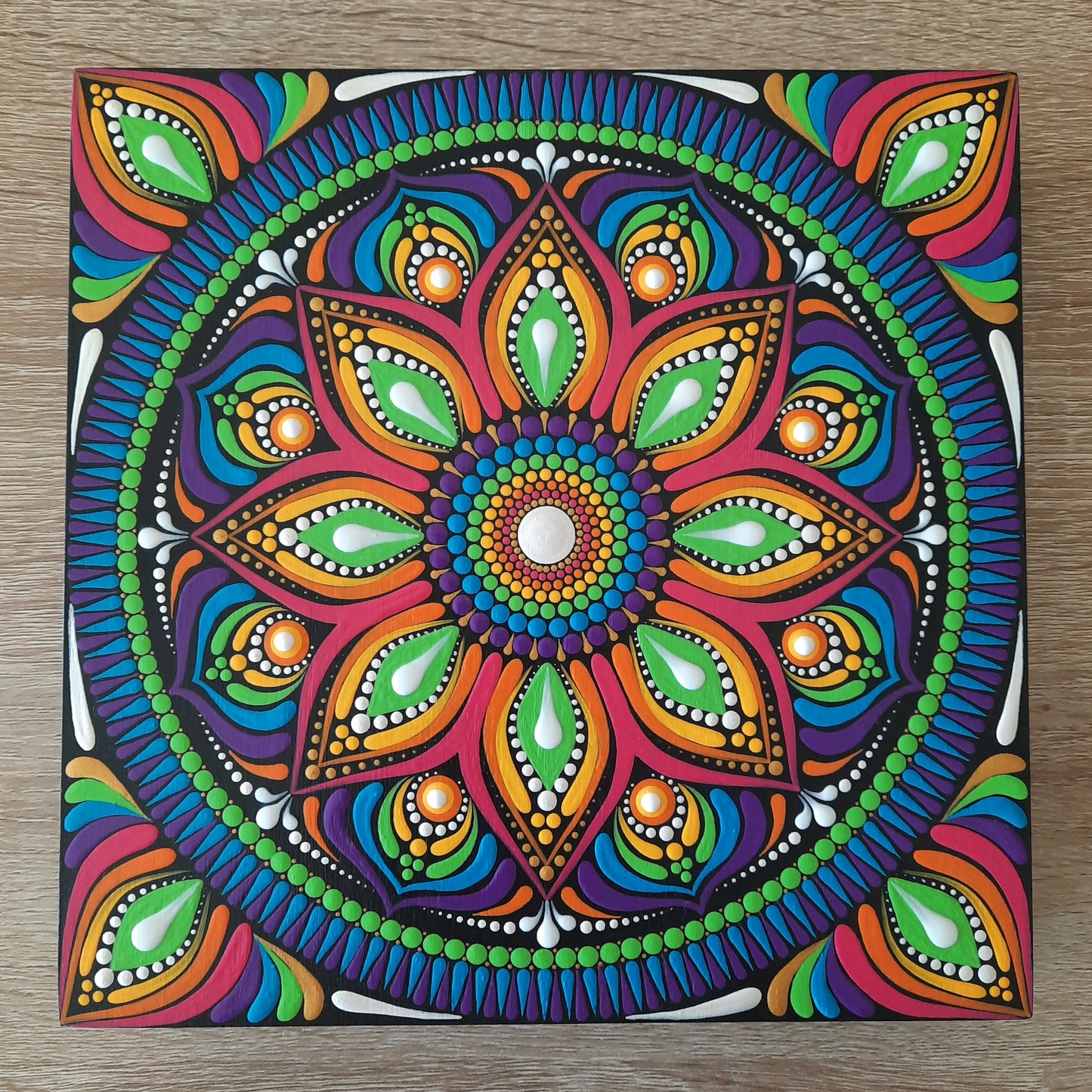 ****8" Rainbow Mandala